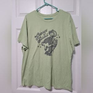 Wrangler Retro Ladies George Strait Soft Green Shirt Sleeve  Graphic Tee